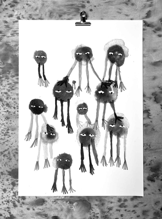 LOTS OF HEADS (PRINT)