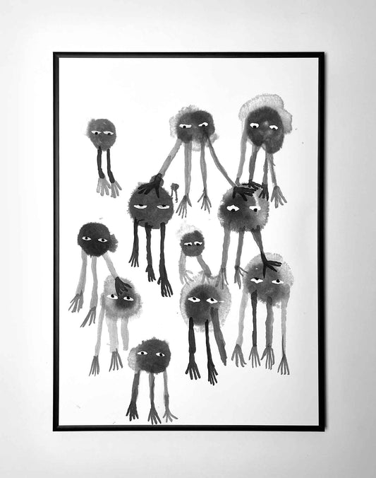 LOTS OF HEADS (PRINT)